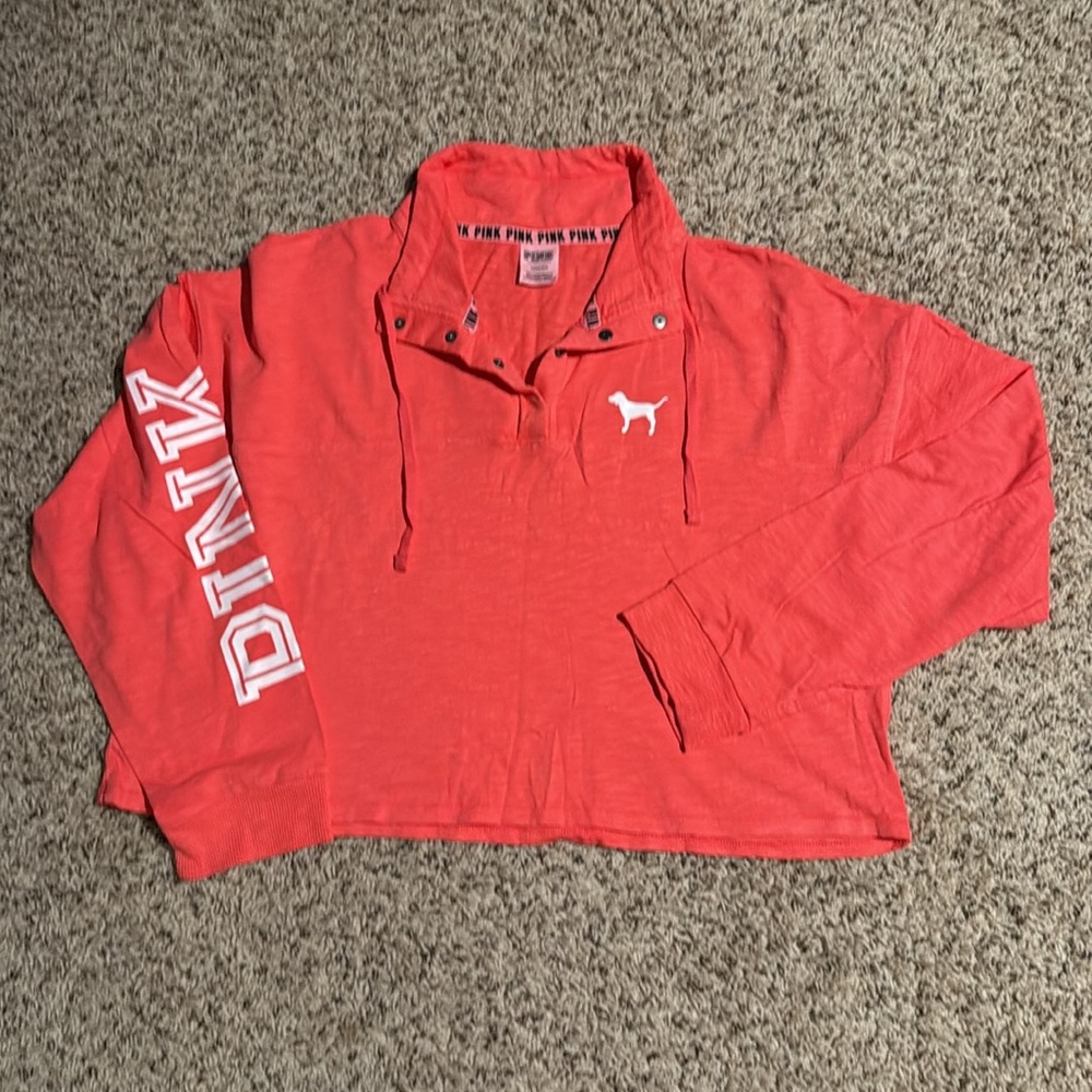 PINK Victoria’s Secret orange matching shorts set - Picture 2 of 5